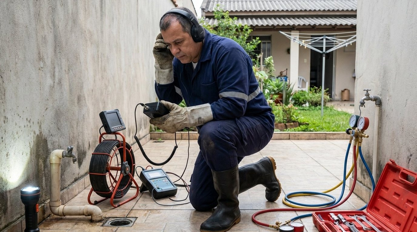 Caça infiltração com equipamento em Mogi das Cruzes-SP