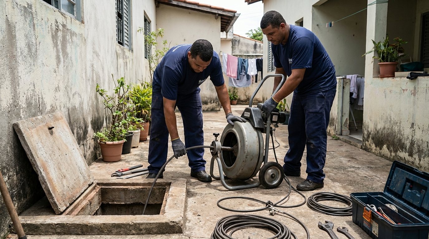 Desentupimento de esgoto em Mogi das Cruzes-SP