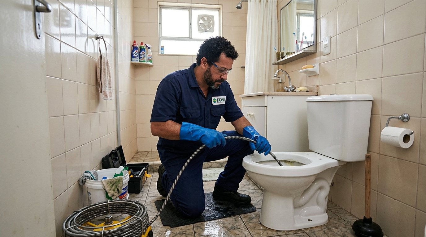 Desentupimento de vaso sanitário em Mogi das Cruzes-SP