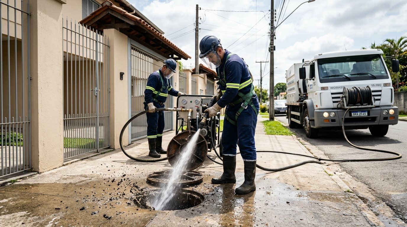 Jateamento hidráulico em Mogi das Cruzes-SP
